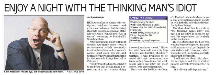 Sydney Fringe Comedy Article