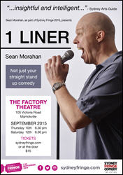 1 Liner Poster - Sydney Fringe Comedy 2015