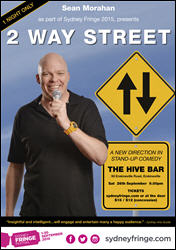 2 Way Street Poster - Sydney Fringe Comedy 2015